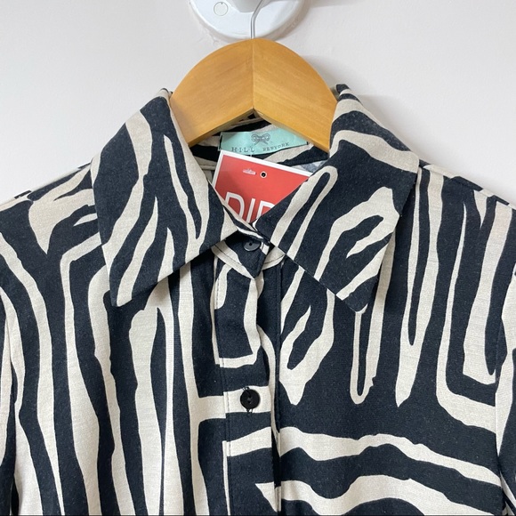 Abstract Stripes Printed Knitted Top - Picture 8 of 9